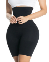 Nahtlose Hoch Taillierte Feste Kompressions Po Lift Shapewear Shorts