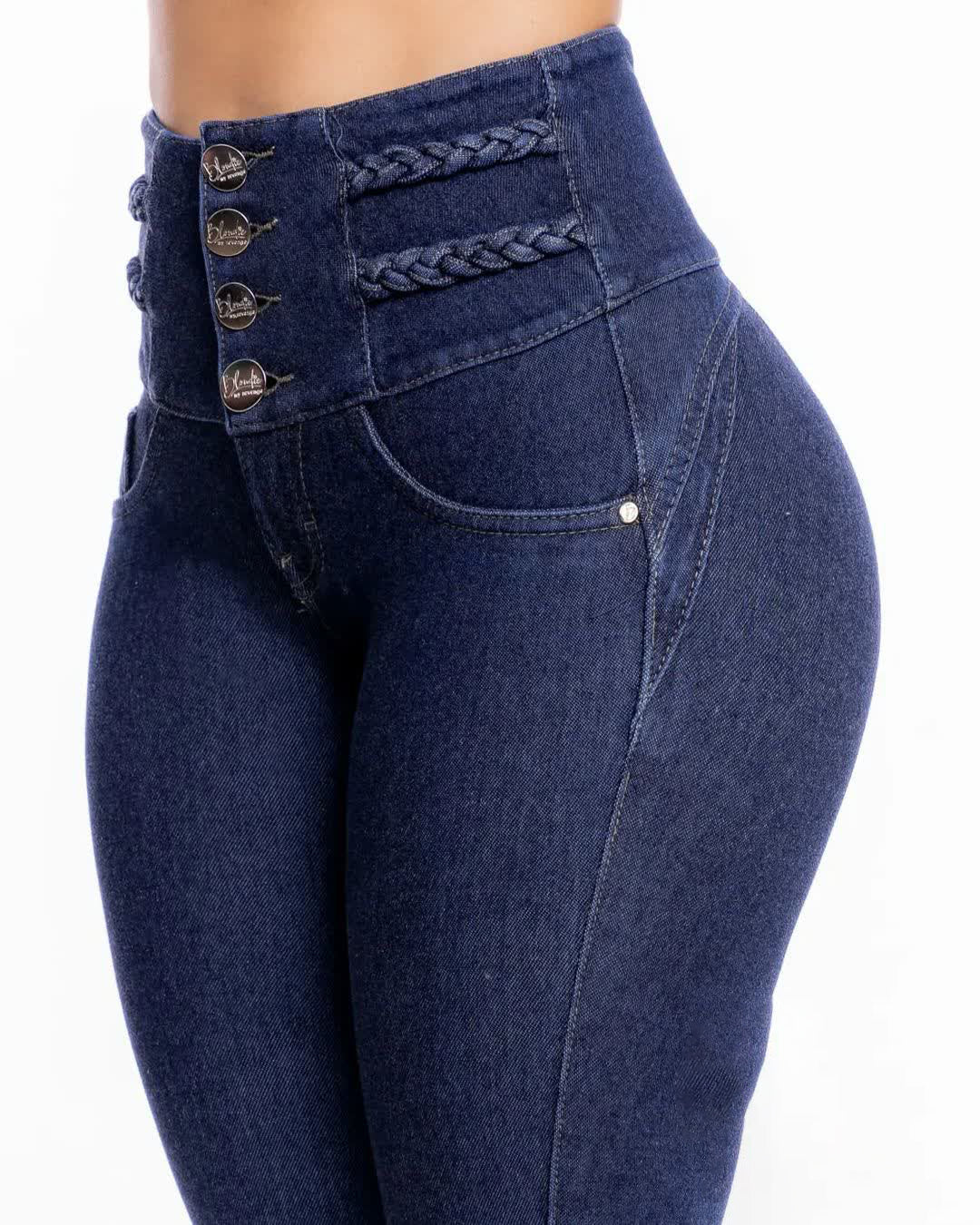 Röhrenjeans Mit Hohem Bund