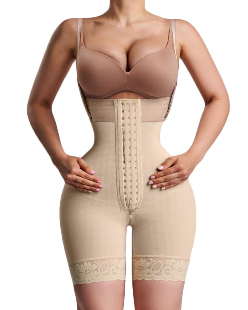 Body Shaper für Frauen Bauchkontrolle Shapewear Body Ganzgürtel offene Brust