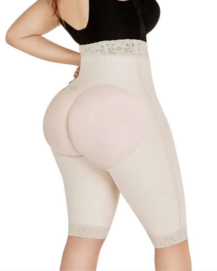 Shapshe® Doppelte Kompressions Knieshorts mit hoher Taille und Po Lifting