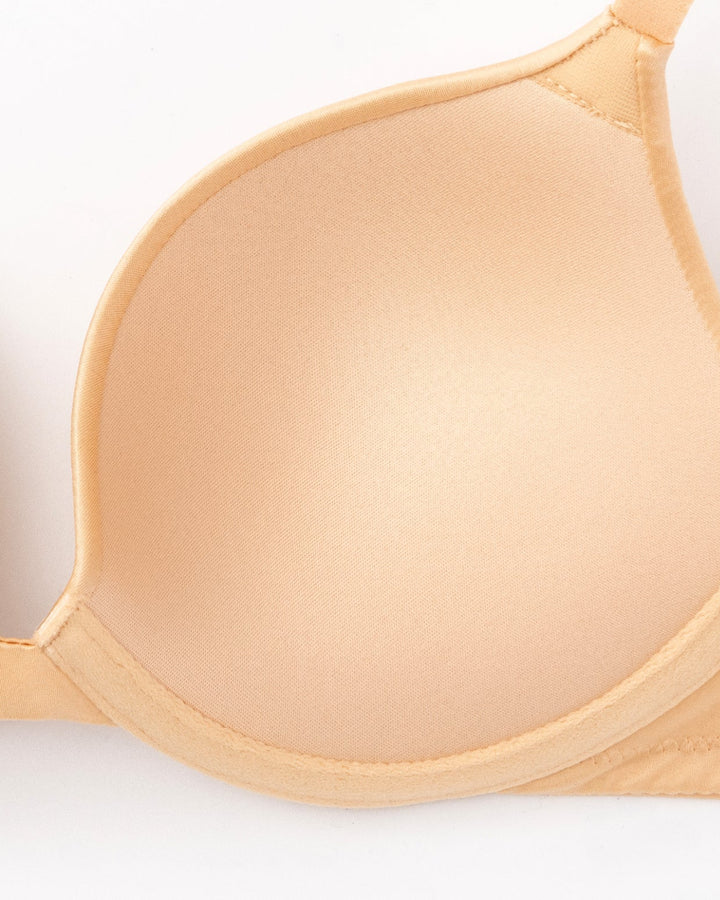 Shapshe® Nackt Schwarz Leicht Gepolsterter Push up BH mit Tiefem Ausschnitt Für Jeden Tag