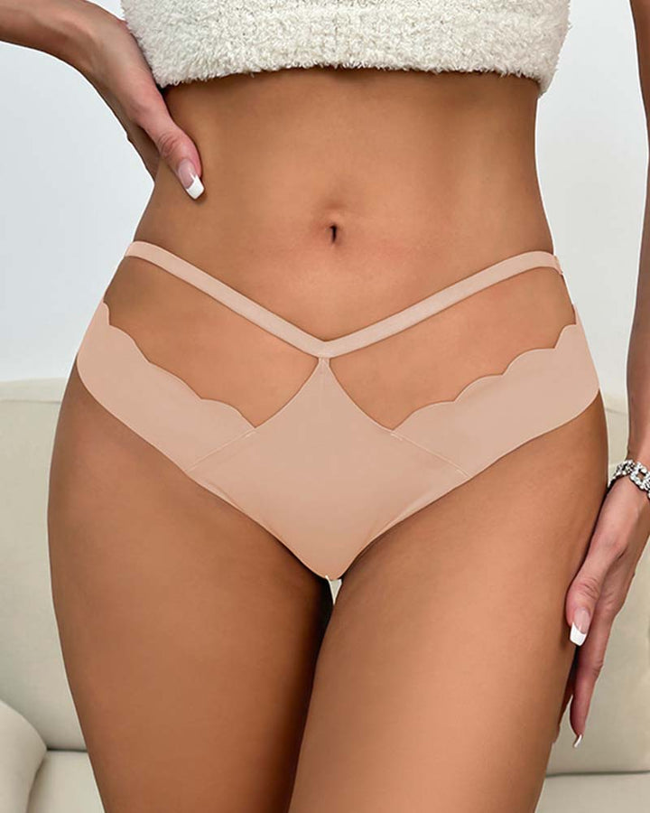Damen lce Seide Nahtlos Solide Niedrige Taille Hohe Elastizität Sexy Dessous