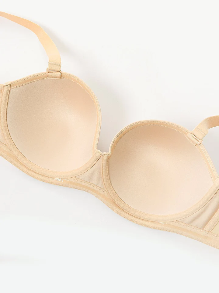 Nude Trägerloser Push up Bügel BH Multiway Contour Große Größen