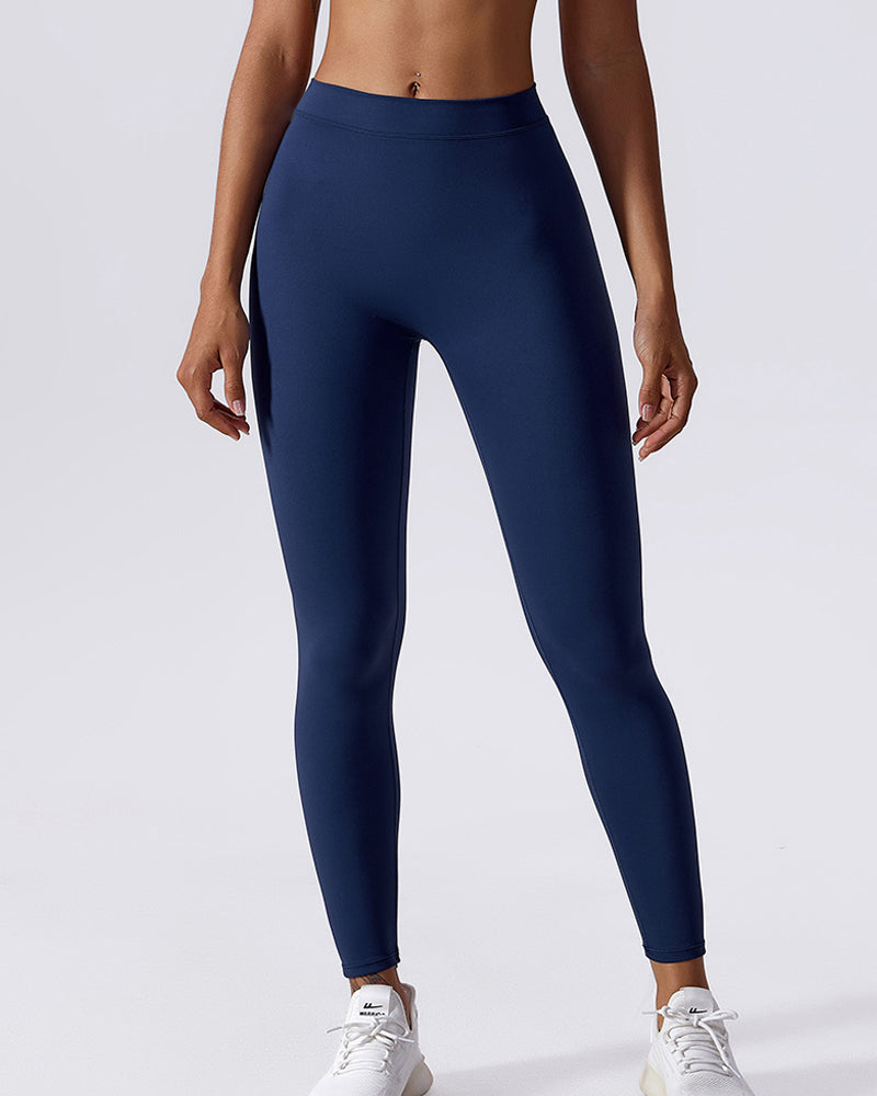 Formende Po-Lifting Leggings Yoga Hose mit V-Rückenfalten