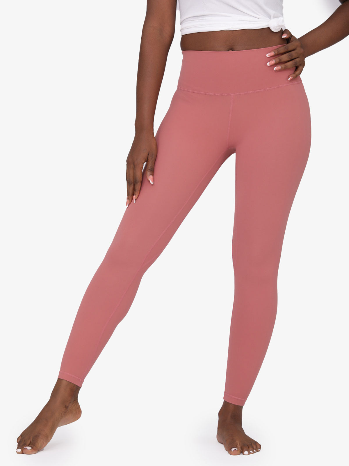 Nackte verkürzte Yoga Leggings mit hoher Taille und Po Lifter