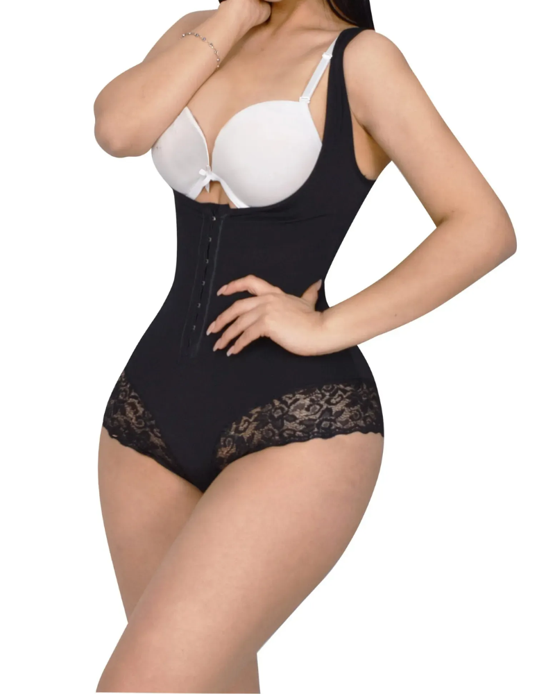 Body Shaper Schlankheits-Bauchkontrolle Fajas offene Brust-Shapewear