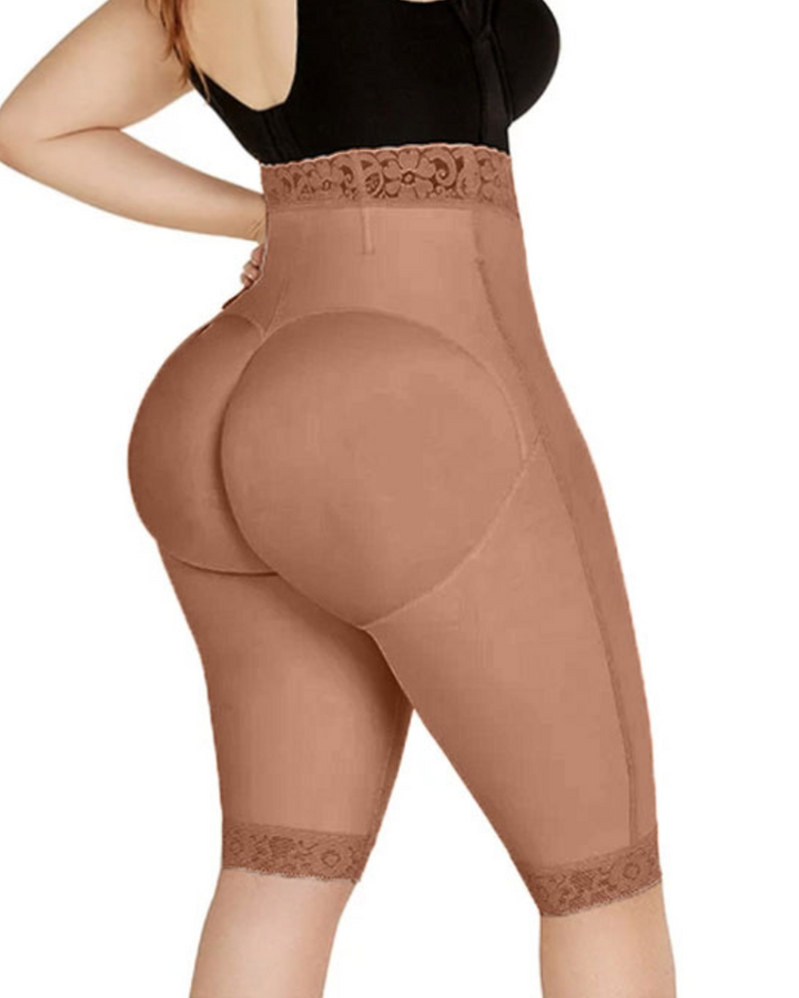 Shapshe® Doppelte Kompressions Knieshorts mit hoher Taille und Po Lifting