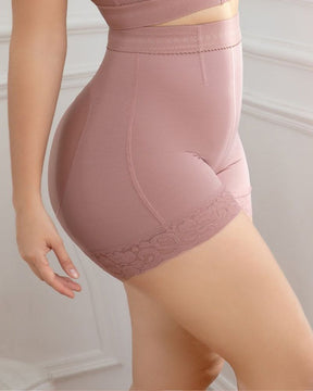 Damen Butt Lifter Lace Seamless Body Shape Lifting RosyBrown Shapewear Unterwäsche