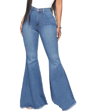 Hoher Taille Po-Lift Vielseitige Elastische Mehrfarbige Flare Jeans