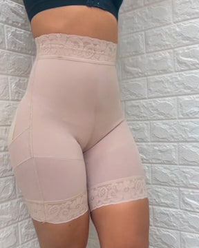 Nahtlose Oberschenkel Schlankheits Po Lifter Körperformer Shorts mit hoher Taille