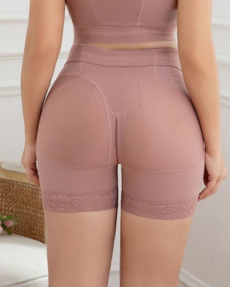 Damen Rosy Brown Tummy Control Body Shaper Butt Lifter Schlankheitshöschen