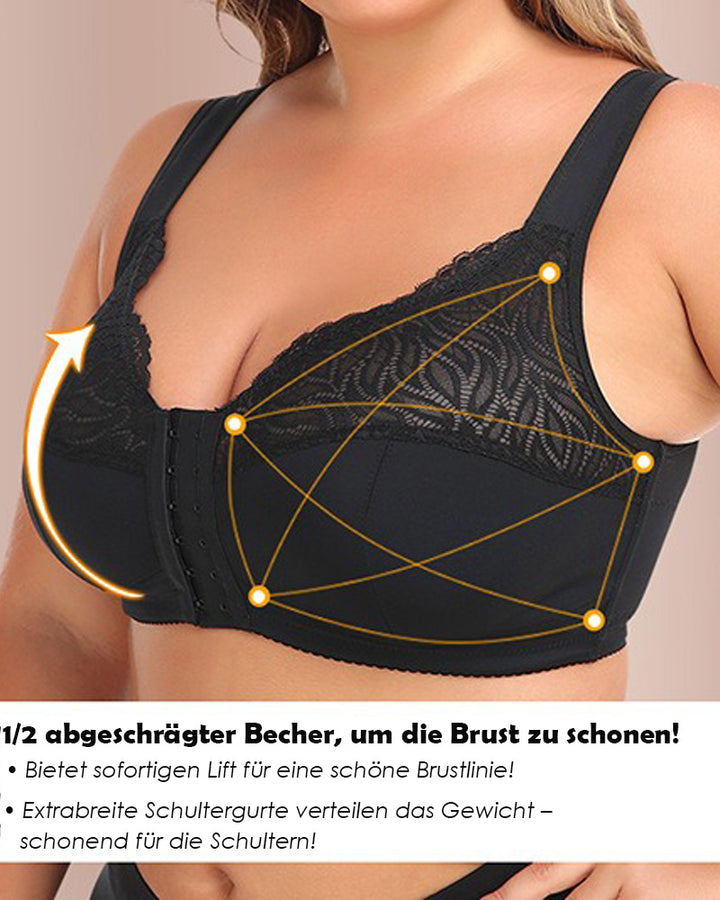Sexy Spitzen BH Vorderem Schnallenverschluss Haltung formender Unterwäsche in Übergröße