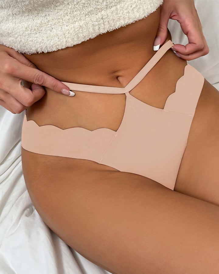 Damen lce Seide Nahtlos Solide Niedrige Taille Hohe Elastizität Sexy Dessous
