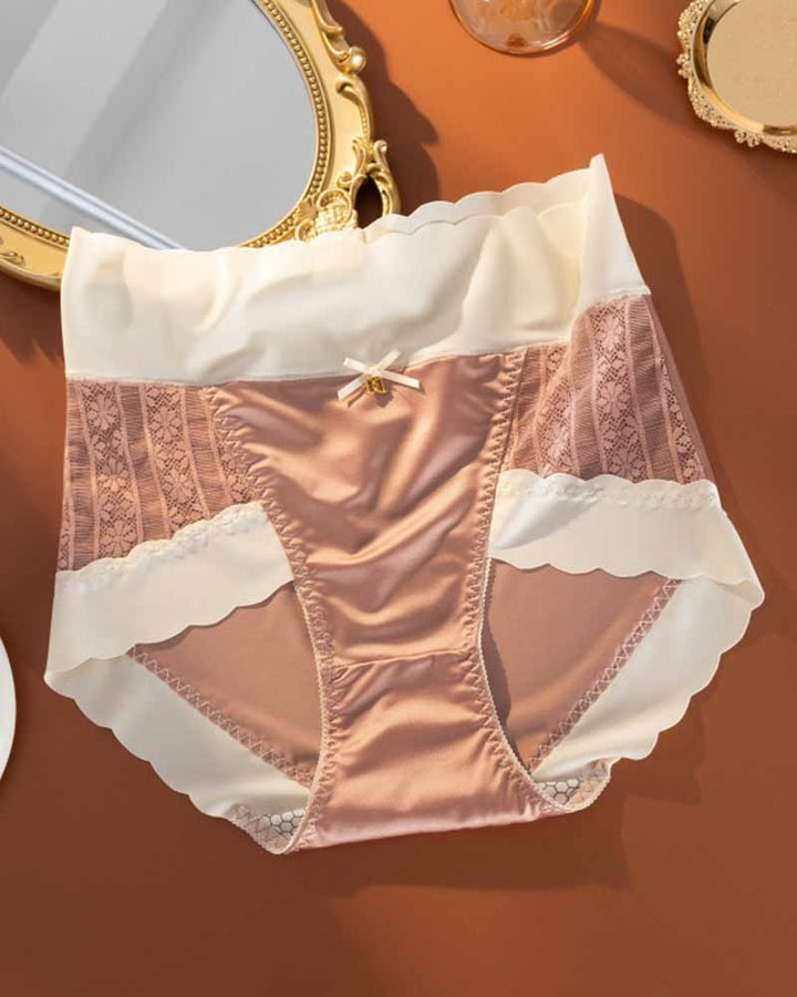 Ice Silk Light Luxury Comfort Nahtlose Unterwäsche mit Hoher Taille