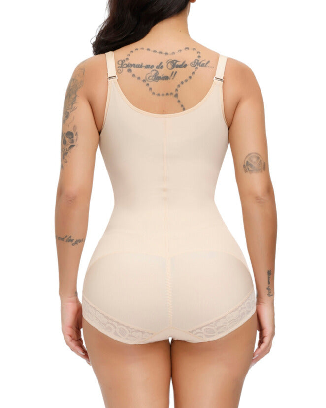 Feste Kontrolle Po-Lift Bauchkontrollierender Spitzen Body Shapewear