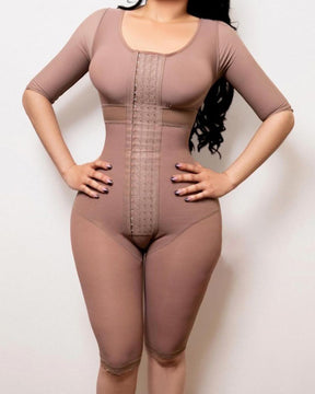 Ganzkörper Shapewear Body mit fester Kompression und Ärmeln