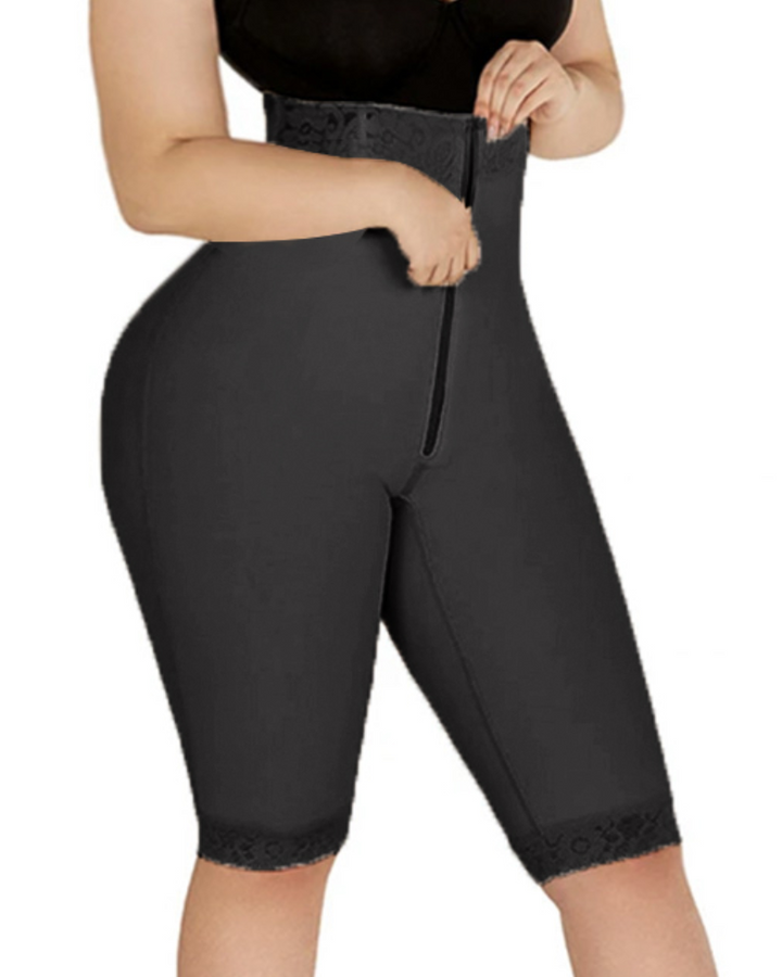 Shapshe® Doppelte Kompressions Knieshorts mit hoher Taille und Po Lifting