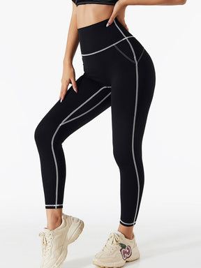 Damen Lässige Yoga Hose mit hoher Taille Hüftlift Fitness Hose bauchenge Sport Leggings