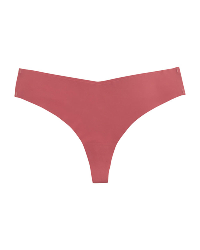 Damen Einteiliger Niedriger Taille Unterwäsche Eisseide Sexy Spurloser Tanga