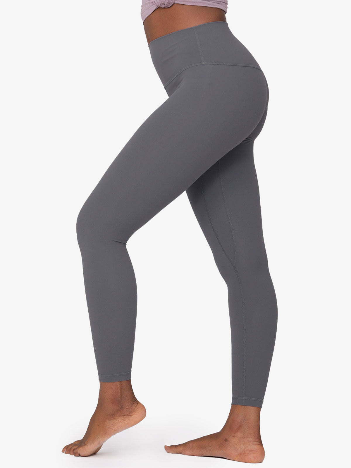 Nackte verkürzte Yoga Leggings mit hoher Taille und Po Lifter