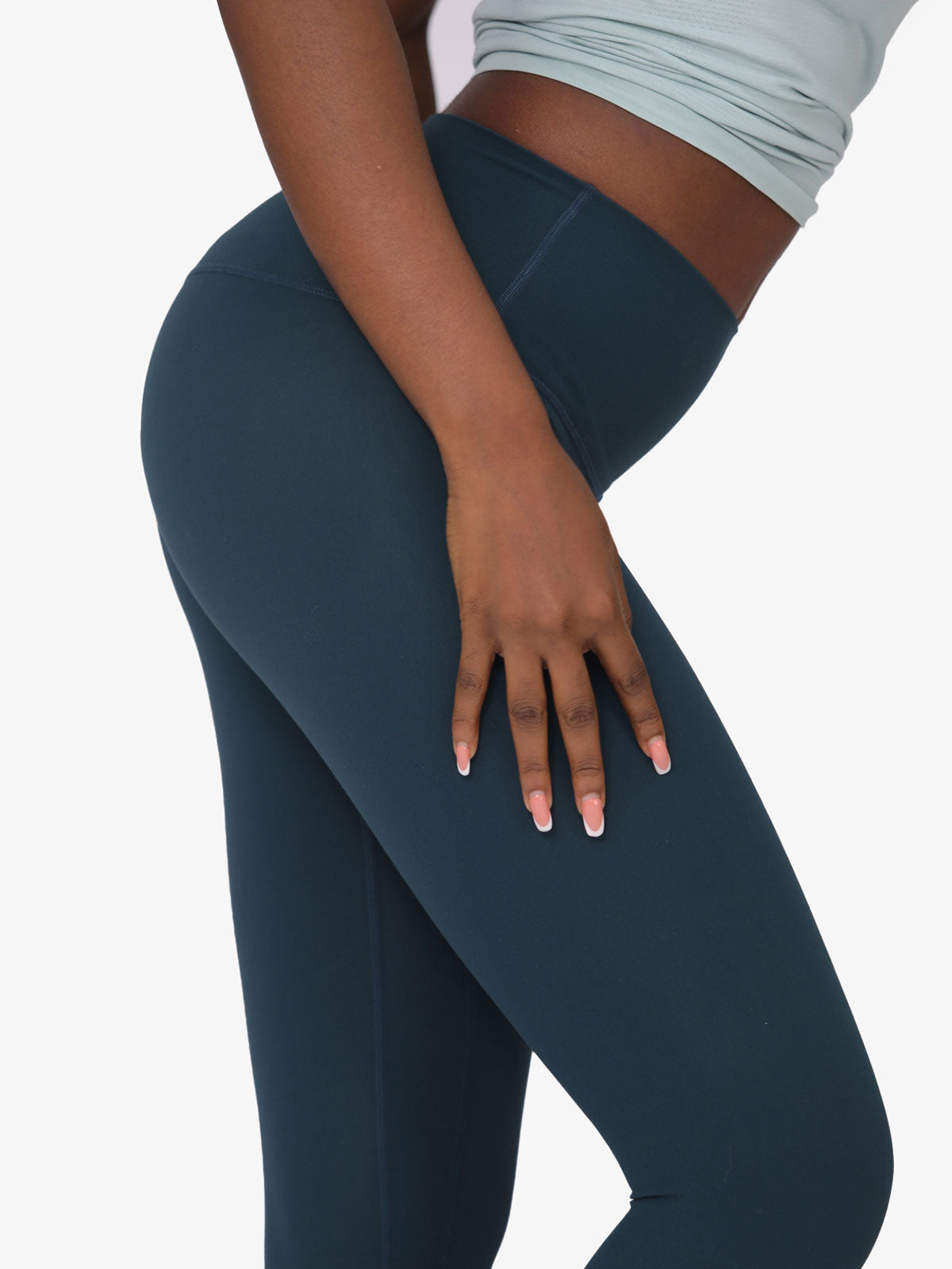 Nackte verkürzte Yoga Leggings mit hoher Taille und Po Lifter