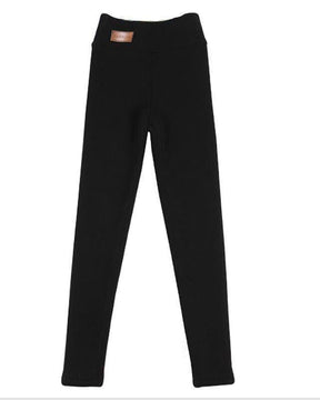 Damen Hoch taillierte Thermo Sherpa Verdicktem Fleece Leggings