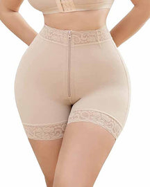 Spitze Butt Lifter Tummy Control Shaping Shorts mit Reißverschlus