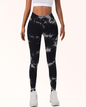 Nahtlose Krawatte Dye Stretchy Bauchkontrolle Leggings Sport Yoga Hosen