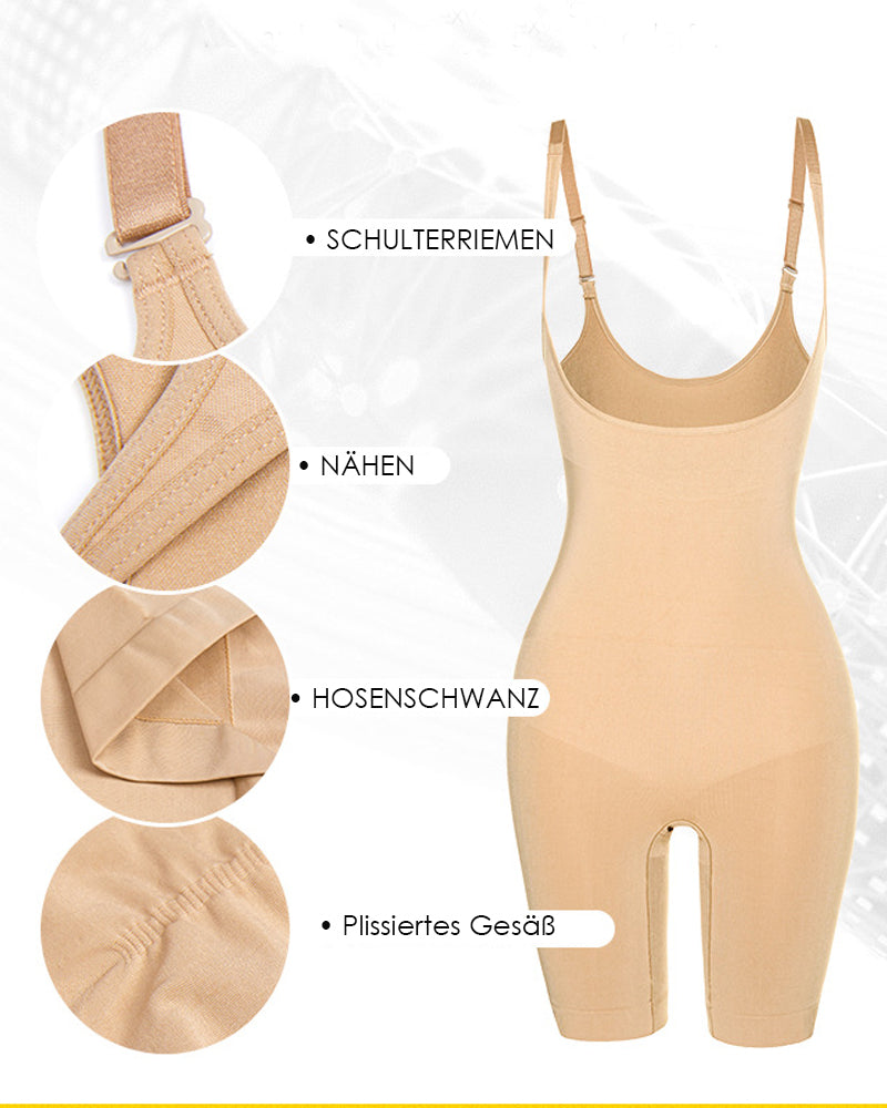 Nahtlos Verstellbarer Schultergurt Shapewear Atmungsaktiver Korsett Offener Brust Bodysuit