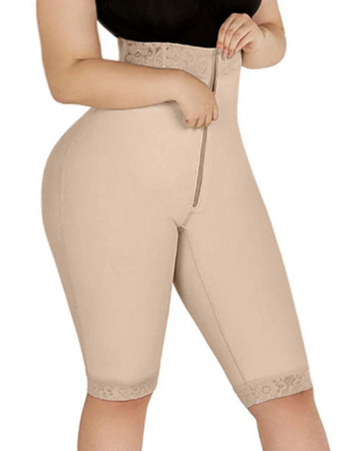 Shapshe® Doppelte Kompressions Knieshorts mit hoher Taille und Po Lifting