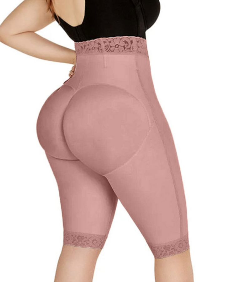 Shapshe® Doppelte Kompressions Knieshorts mit hoher Taille und Po Lifting