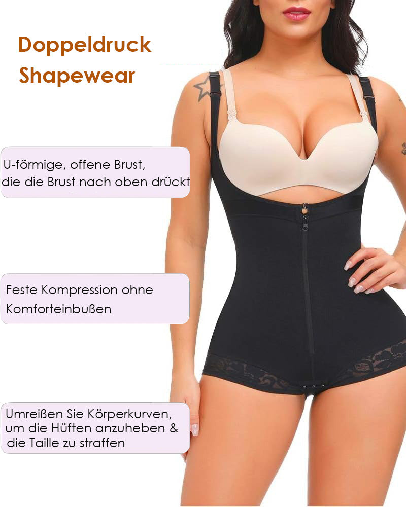 Feste Kontrolle Po-Lift Bauchkontrollierender Spitzen Body Shapewear