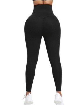 Hohe Kompressions Po Lifting Leggings mit breitem Bund