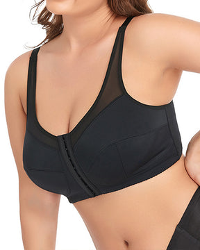 Damen Frontverschluss Sport BH Bügellose Push Up BH