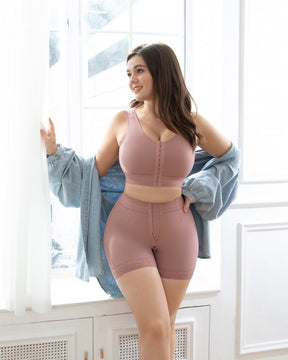 Damen Rosy Brown Tummy Control Body Shaper Butt Lifter Schlankheitshöschen