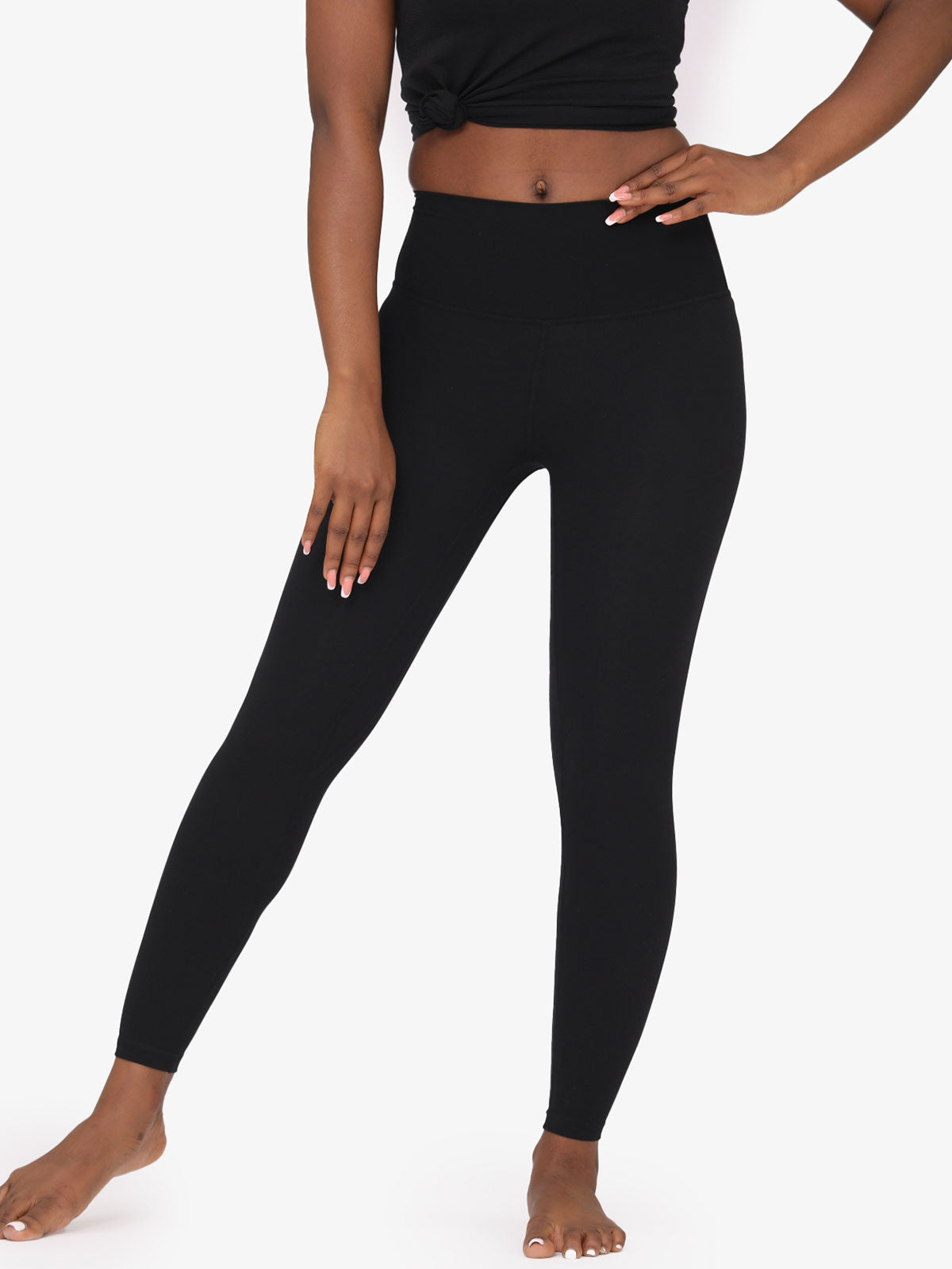 Nackte verkürzte Yoga Leggings mit hoher Taille und Po Lifter