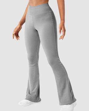 Gerippte Nahtlose Leggings Flared Hoher Taille Yogahose