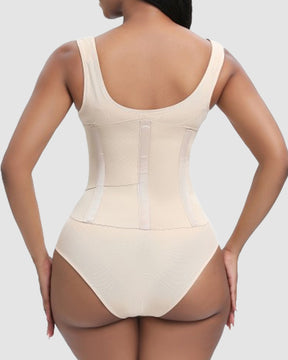 Damen Tiefem Rücken Bauchweg Tanga Bodysuit Shapewear mit  Verstärktem Gürtel