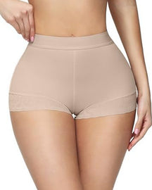 Hohe Taille für Damen Hüftverstärker Bauchkontrolle Spitzen-Körperformer Shapewear