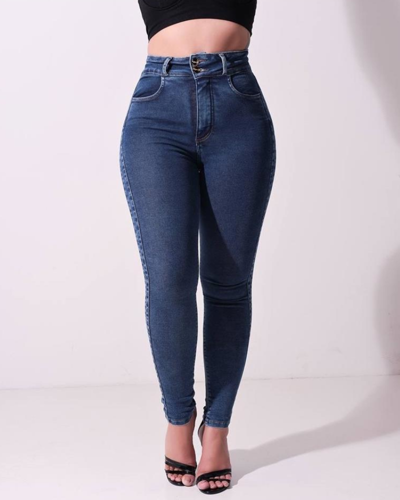 Butt Lift Weicher Stretch Leggings mit Hoher Taille Skinny Jeans